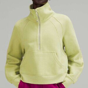 Lululemon Scuba Oversized Funnel Neck Half Zip Hoodie Light Green M/L